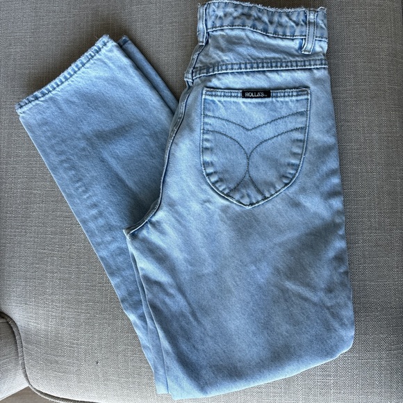 Rolla's Light Wash High Rise Classic Straight Jeans - Picture 3 of 3